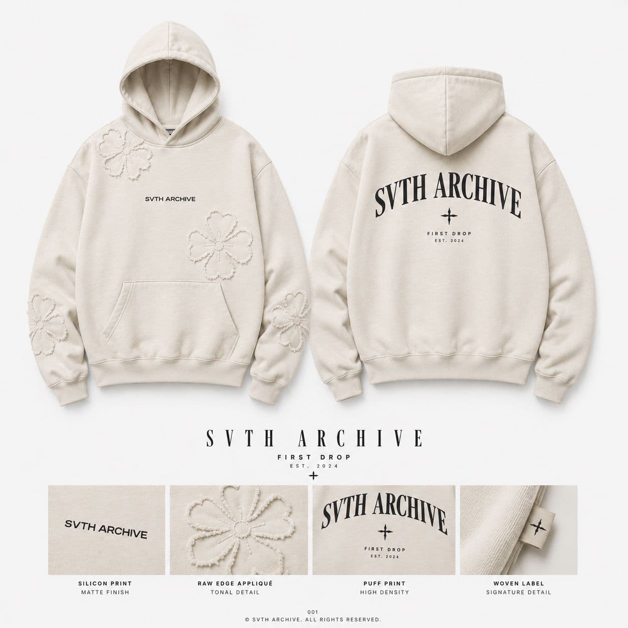 Bloom Hoodie — Bone